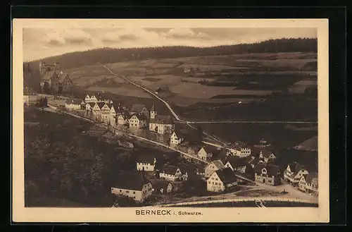 AK Berneck im Schwarzwald, Generalansicht der Ortschaft