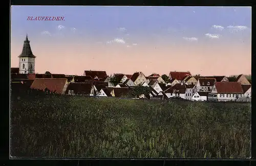 AK Blaufelden, Gesamtansicht mit Blick zur Kirche