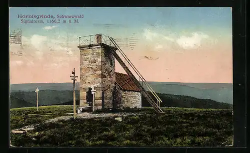 AK Hornisgrinde im Schwarzwald, der Signalturm