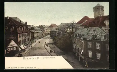 AK Bayreuth i. B., Blick in die Opernstrasse
