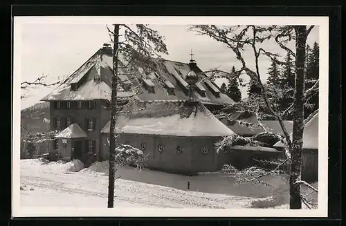 AK Feldberg im Schwarzwald, das eingeschneite Caritas-Haus