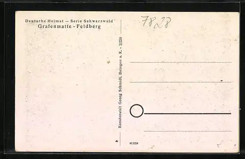 AK Feldberg i. Schwarzwald, Grafenmatte, das eingeschneite Haus