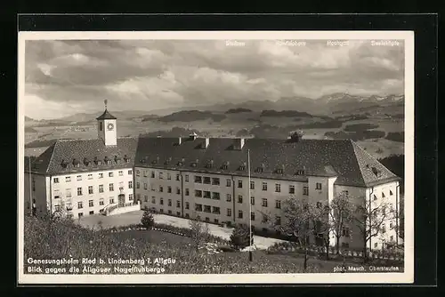 AK Ried / Allgäu, Genesungsheim mit Blick auf die Allgäuer Nagelfluhberge