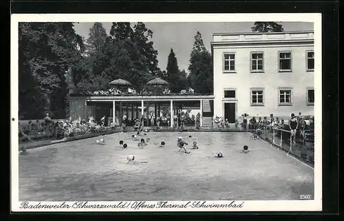AK Badenweiler im Schwarzwald, Offenes Thermal-Schwimmbad