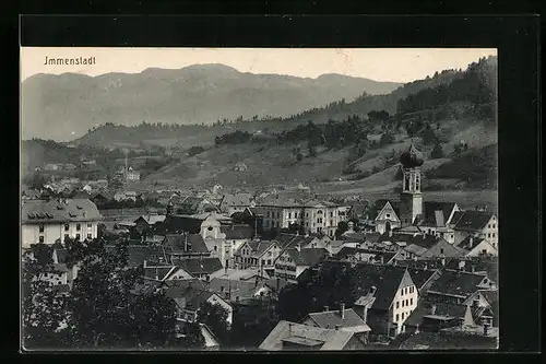 AK Immenstadt, Generalansicht mit der Kirche