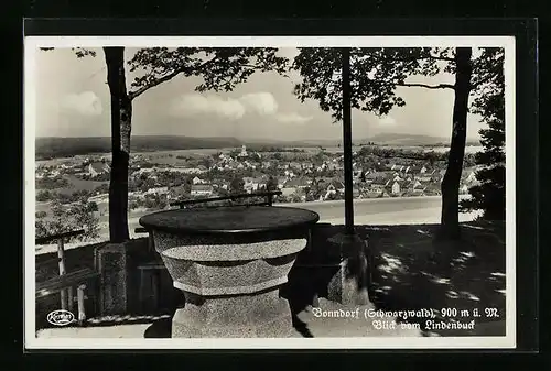 AK Bonndorf / Schwarzwald, Blick vom Lindenbuck