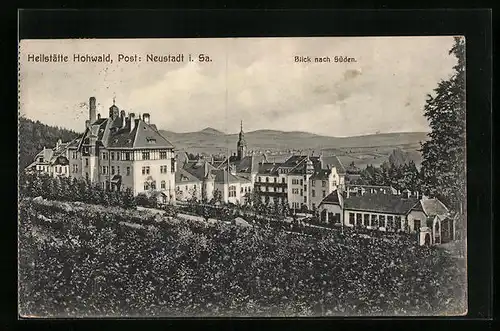 AK Neustadt i. Sa., Heilstätte Hohwald, Blick nach Süden