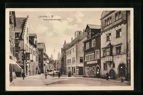 AK Lindau i. B., Blick in die Maximilianstrasse