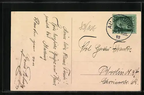 AK Augsburg, Teichpartie an der Kirche