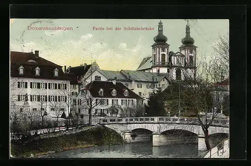 AK Donaueschingen, Partie bei der Schützenbrücke