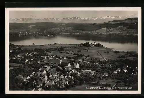 AK Oehningen a. Untersee, Gesamtansicht, Flugzeugaufnahme