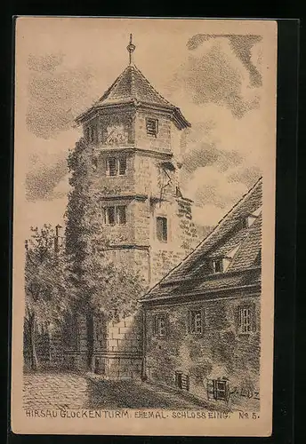 Künstler-AK Hirsau, Glockenturm, ehem. Schloss, Eingang