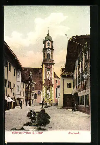 AK Mittenwald a. Isar, am Obermarkt