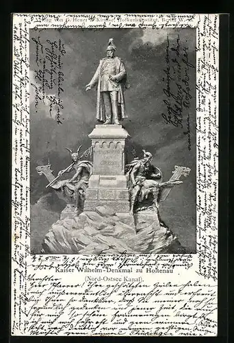 AK Holtenau, Kaiser Wilhelm-Denkmal