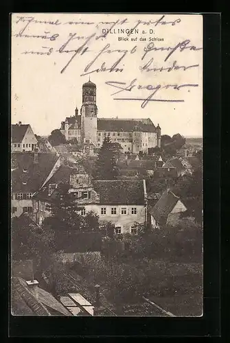 AK Dillingen a. D., Teilansicht mit Schloss