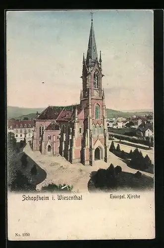 AK Schopfheim / Wiesenthal, evangelische Kirche