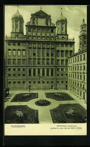 AK Augsburg, Rathaus, Ostfront