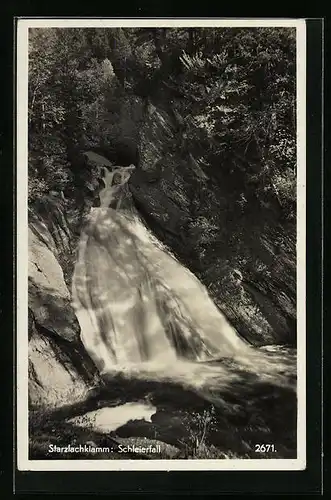 AK Am Schleierfall im Starzlachklamm