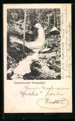 AK Waldpartie am Sankenbacher Wasserfall