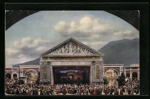AK Oberammergau, Passionsspiele, Einzug in Jerusalem