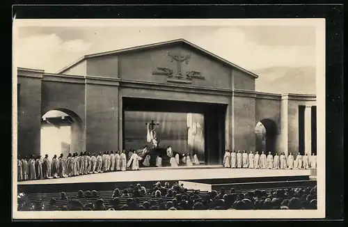 AK Oberammergau, Passionsspiele 1930, Kreuzanbetung