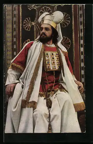 AK Oberammergau, Passionsspiele 1922, Hugo Rutz als Kaiphas