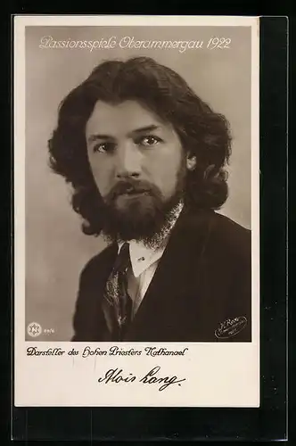 AK Oberammergau, Passionsspiele 1922, Darsteller des hohen Priesters Nathanael