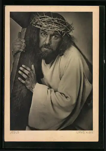 AK Oberammergau, Passionsspiele 1930, Jesus, kreuztragend