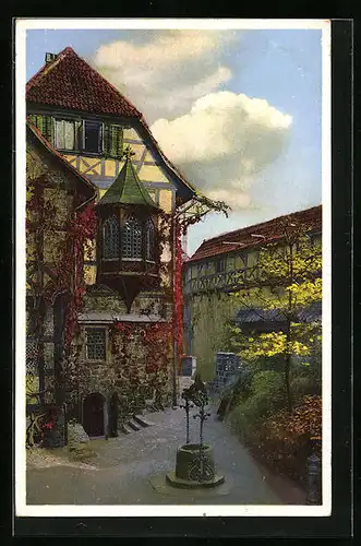 Künstler-AK Photochromie Nr. 5013: schönes Haus mit Erker
