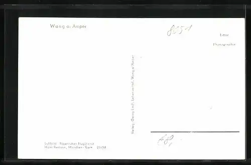 AK Wang a. Amper, Panorama vom Flugzeug aus