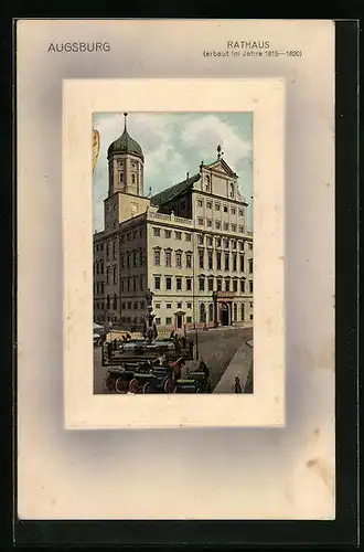AK Augsburg, Blick zum Rathaus