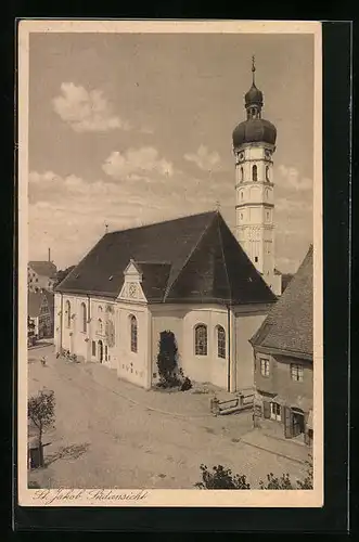AK Dachau, Pfarrkirche St. Jakob, Südansicht