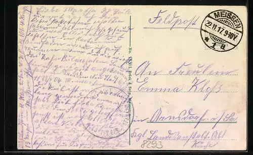 AK Königsbrück, Truppenübungsplatz, Neues Lager Wache u. Kaiserliches Postamt