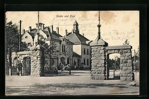 AK Königsbrück, Truppenübungsplatz, Wache und Post