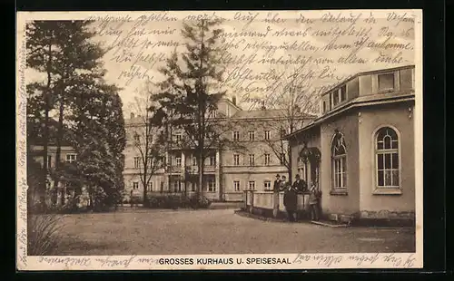AK Bad Kreischa, Sanatorium, Grosses Kurhaus und Speisesaal