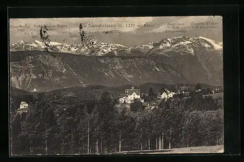 AK Soparabolzano sul Rènon, Panorama, Mont Luco, Oreccia di Lepre & Cima Sternai