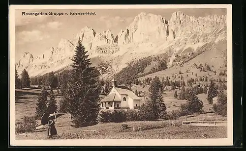 AK Latemar, Rosengarten-Gruppe v. Karersee-Hotel