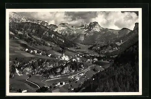 AK St. Christina /Gröden, Panorama, Dolomiten