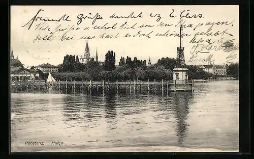 AK Konstanz a. B., Hafenbild