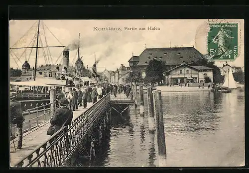 AK Konstanz a. B., Partie am Hafen