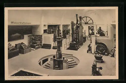 AK München, Deutsches Museum, Kraftmaschinenhalle