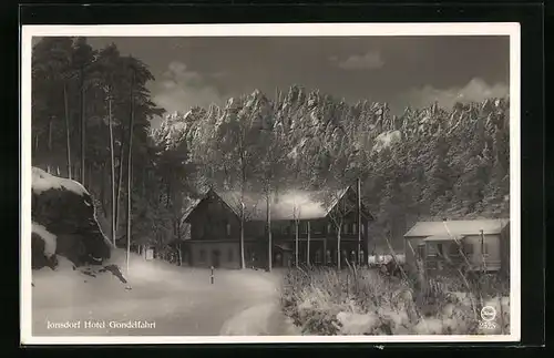 AK Jonsdorf, Hotel Gondelfahrt im Winter