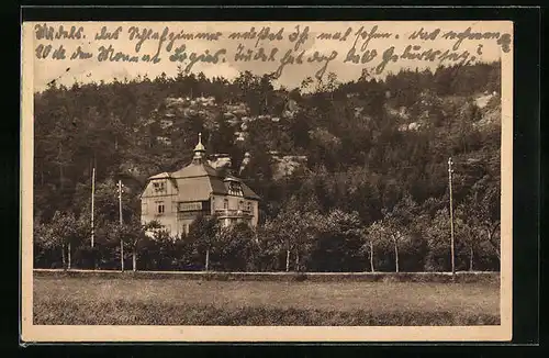 AK Lückendorf, Sanatorium Dr. Balstel, Blick auf die Herzklinik