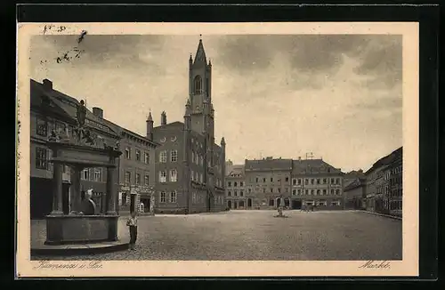 AK Kamenz i. Sa., am Marktplatz