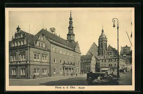 AK Pirna a. d. Elbe, Markt