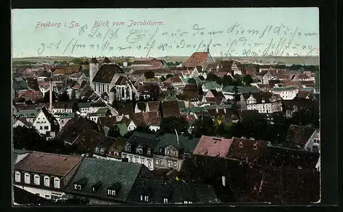 AK Freiberg i. Sa., Blick vom Jacobiturm