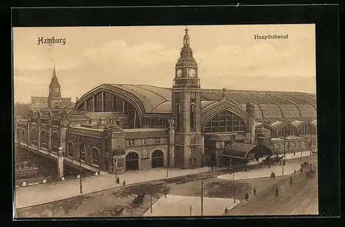 AK Hamburg-St.Georg, Teilansicht vom Hauptbahnhof