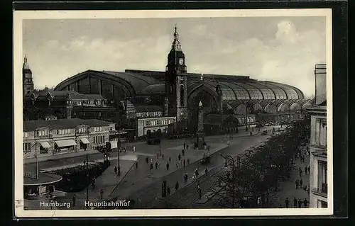 AK Hamburg-St.Georg, Blick auf den Hauptbahnhof