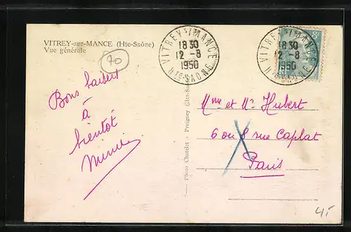 AK Vitrey-sur-Mance, Vue générale