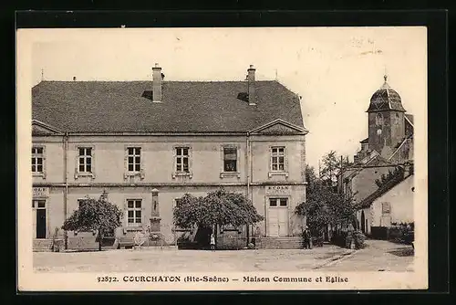 AK Courchaton, Maison Commune et Eglise